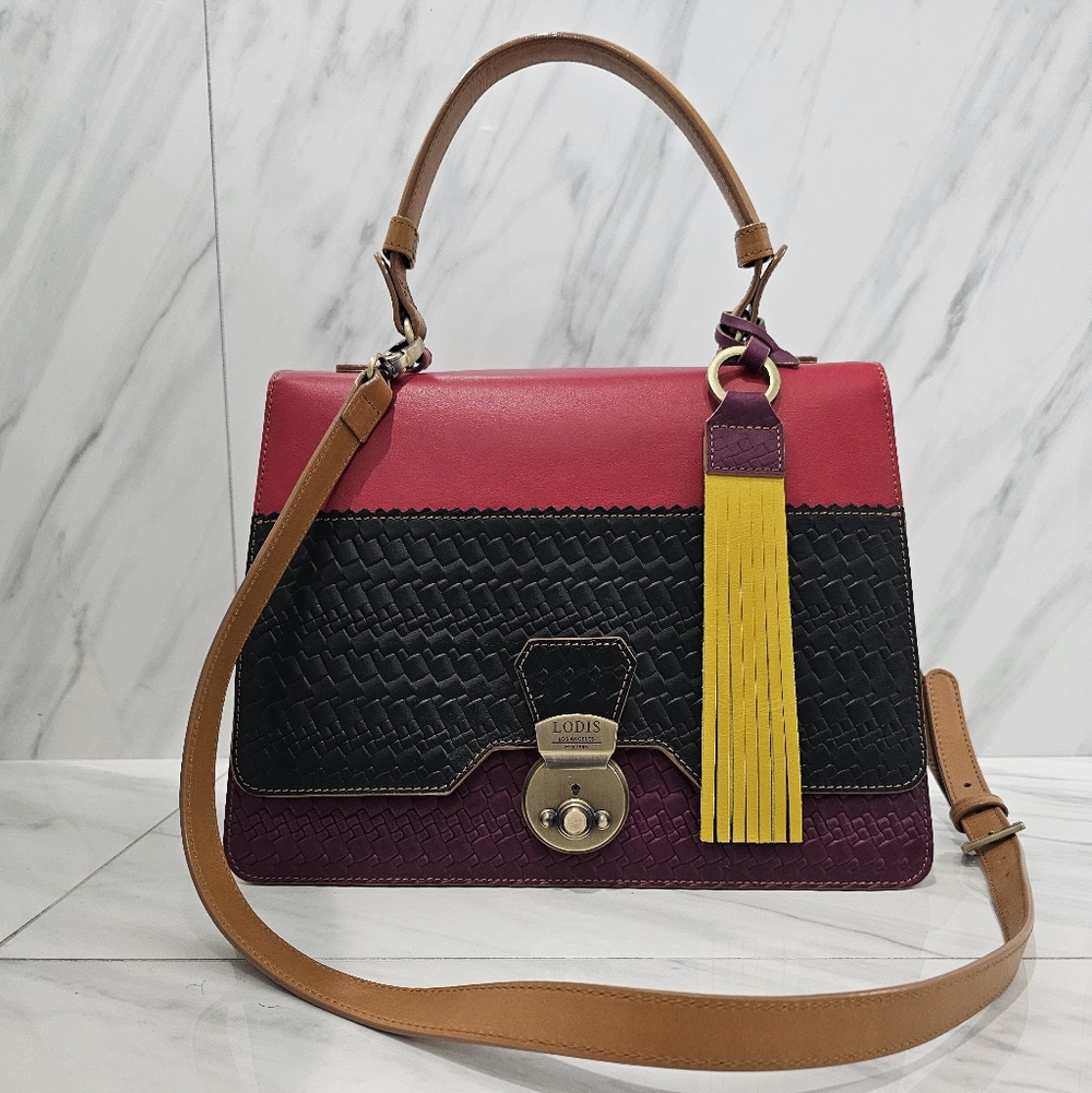 Lodis Women's Multicolor Genuine Leather Handbag
